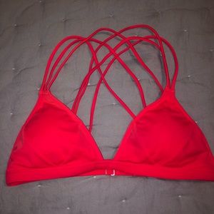 Victoria’s Secret Pink cris cross bikini top (Red)
